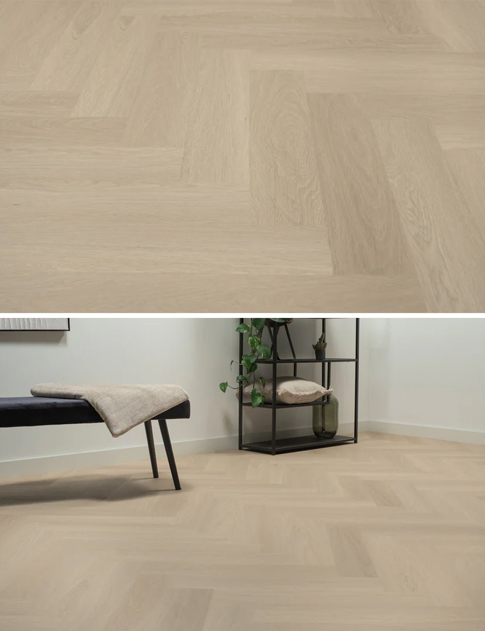 Floer Beige Eiken Visgraat Plak PVC FLR - 3512 - Solza.nl