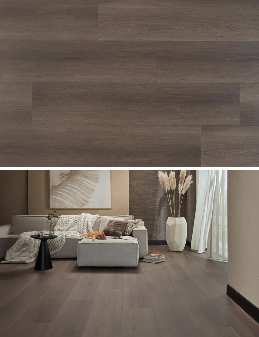 Floer Donkere Eik Landhuis Plak PVC FLR - 3237 - Solza.nl