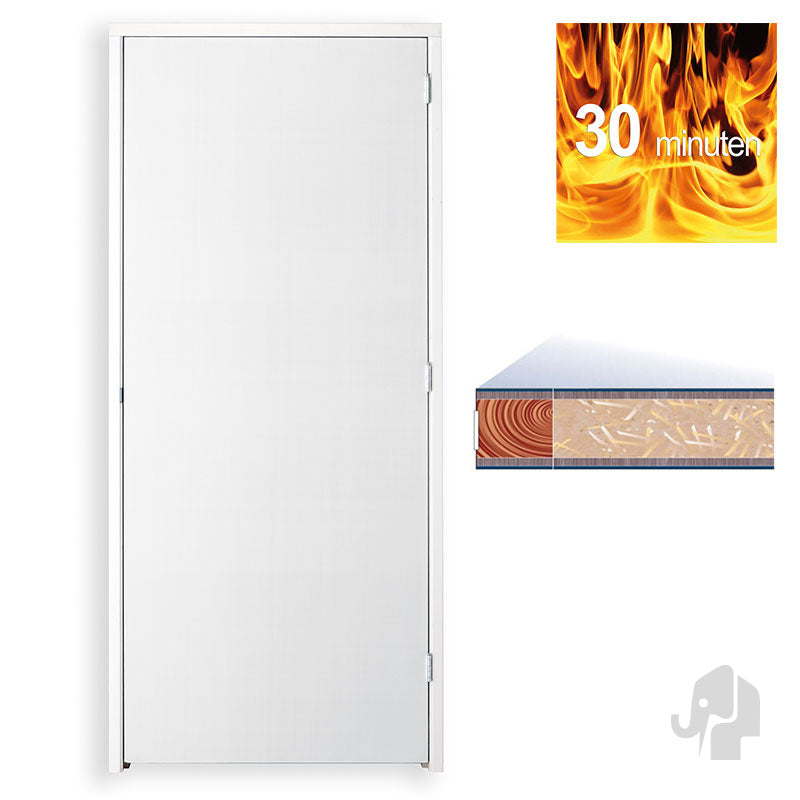 Austria DKC Brandwerend Sapeli 30 Min. 67x114mm – Binnendeur Wit - Solza.nl