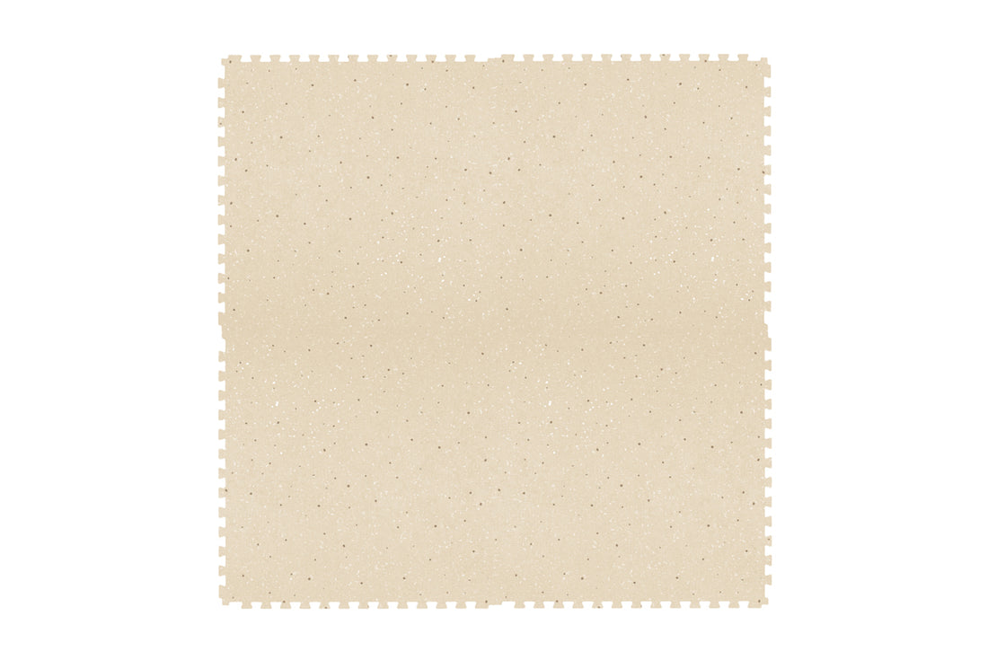 Floer STERC Duinzand Beige industriële click PVC tegel FLR-7206, bovenaanzicht vier tegels