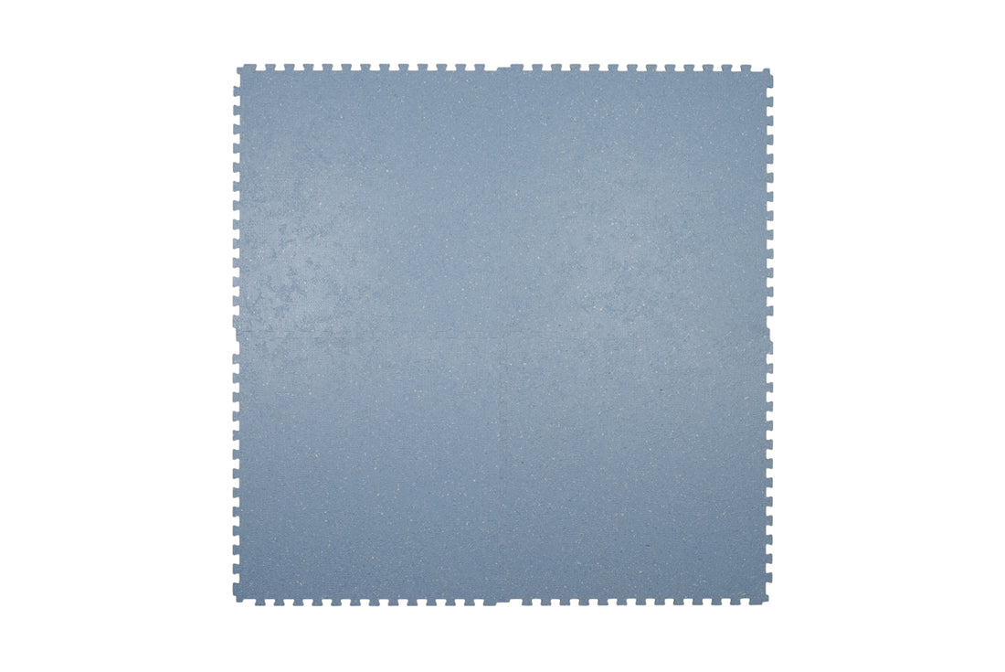 Floer STERC Oceaan Blauw industriële click PVC tegel FLR-7205, bovenaanzicht vier tegels