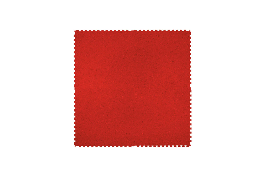 Floer STERC Vuursteen Rood industriële click PVC tegel FLR-7204, bovenaanzicht vier tegels