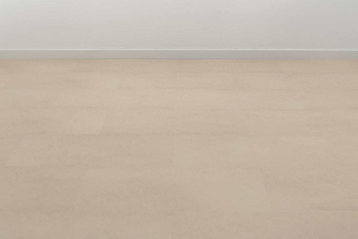 Carrelage Floer aspect béton beige à clipser en PVC FLR-3800