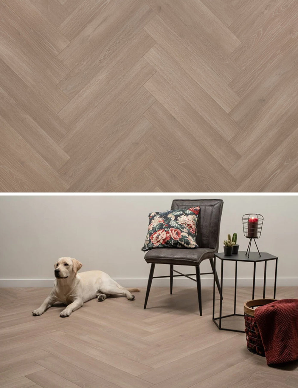 Floer Griend Grey Hybrid Laminate Herringbone FLR-1614