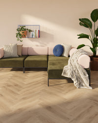 ParquetVinyl Mantaro Hay - Visgraat Plak PVC - 146 x 730 mm - MAN-HB-DB-5614