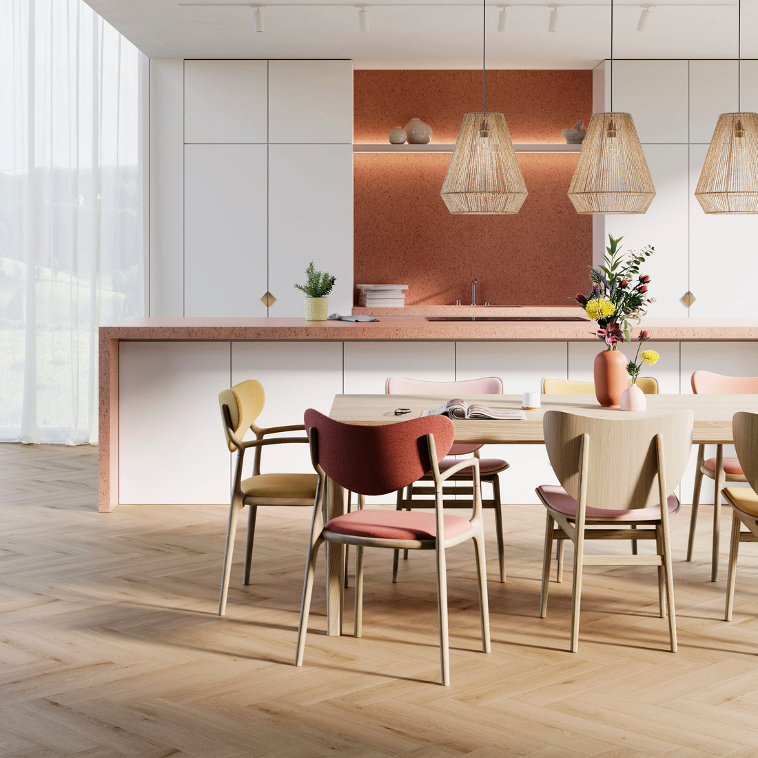 ParquetVinyl Mantaro Hay - Visgraat Click PVC - 125 x 625 mm - MAN-HB-5614-IB