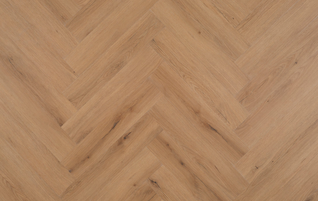 ParquetVinyl Mantaro Spice - Visgraat Plak PVC - 146 x 730 mm - MAN-HB-DB-5620