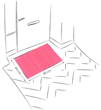 FabFoyer Checker Rose Doux | environ 60x85 cm