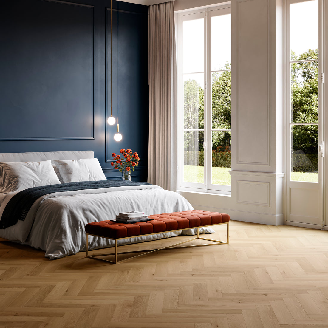ParquetVinyl Nakuru Kenya - Visgraat Click PVC - 123 x 615 mm - 10 dB - NAK-HB-800-IB