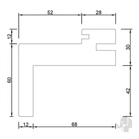 Austria RenoV8 Ecosy Stijlenset 231,5cm 4x 89x89mm Rond Wanddikte 70mm Wit RAL 9016 - Solza.nl