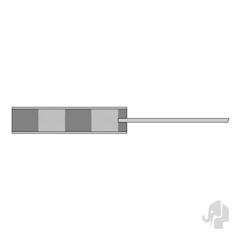 Austria Sense Wave – Binnendeur Wit, technische doorsnede - Solza.nl