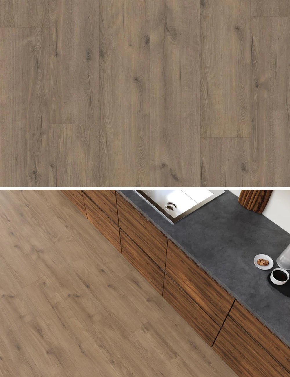 Ambiant Aachen Grijsbruin Eiken Laminaat - Solza.nl