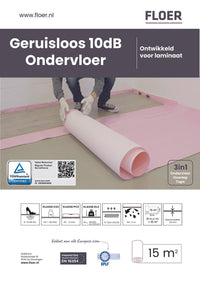 Floer Noiseless Subfloor 10 DB Insonorisation (certifié TÜV) (15m2)