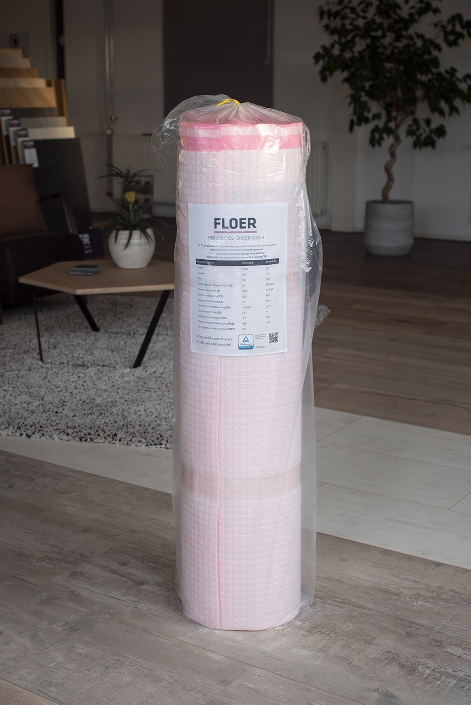 Floer Noiseless Subfloor 10 DB Insonorisation (certifié TÜV) (15m2)