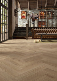 Floer Grijsbeige Eiken Hybride Laminaat Visgraat FLR - 1621 - Solza.nl