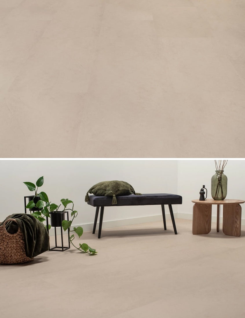 Floer Tegel PVC Betonlook Beige MEGAMAT FLR - 3609 - Solza.nl