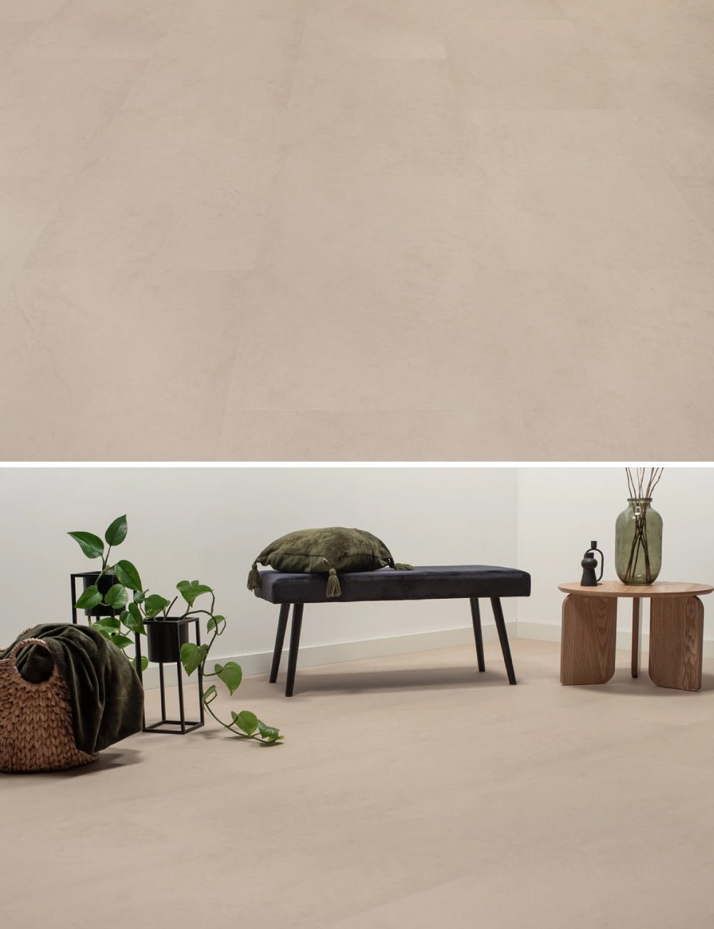Floer Tegel PVC Betonlook Beige MEGAMAT FLR - 3609 - Solza.nl