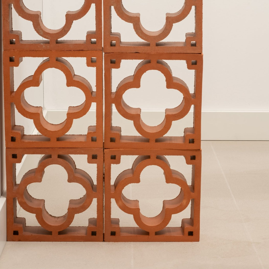 Floer Terracotta Clover Roomdivider - 20x20x7cm - TGL - 6309 - Solza.nl