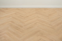 Plancher à chevrons PVC Chêne naturel FLR-3513 MEGAMAT - Bryde Brown Herringbone