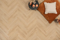 Plancher à chevrons PVC Chêne naturel FLR-3513 MEGAMAT - Bryde Brown Herringbone