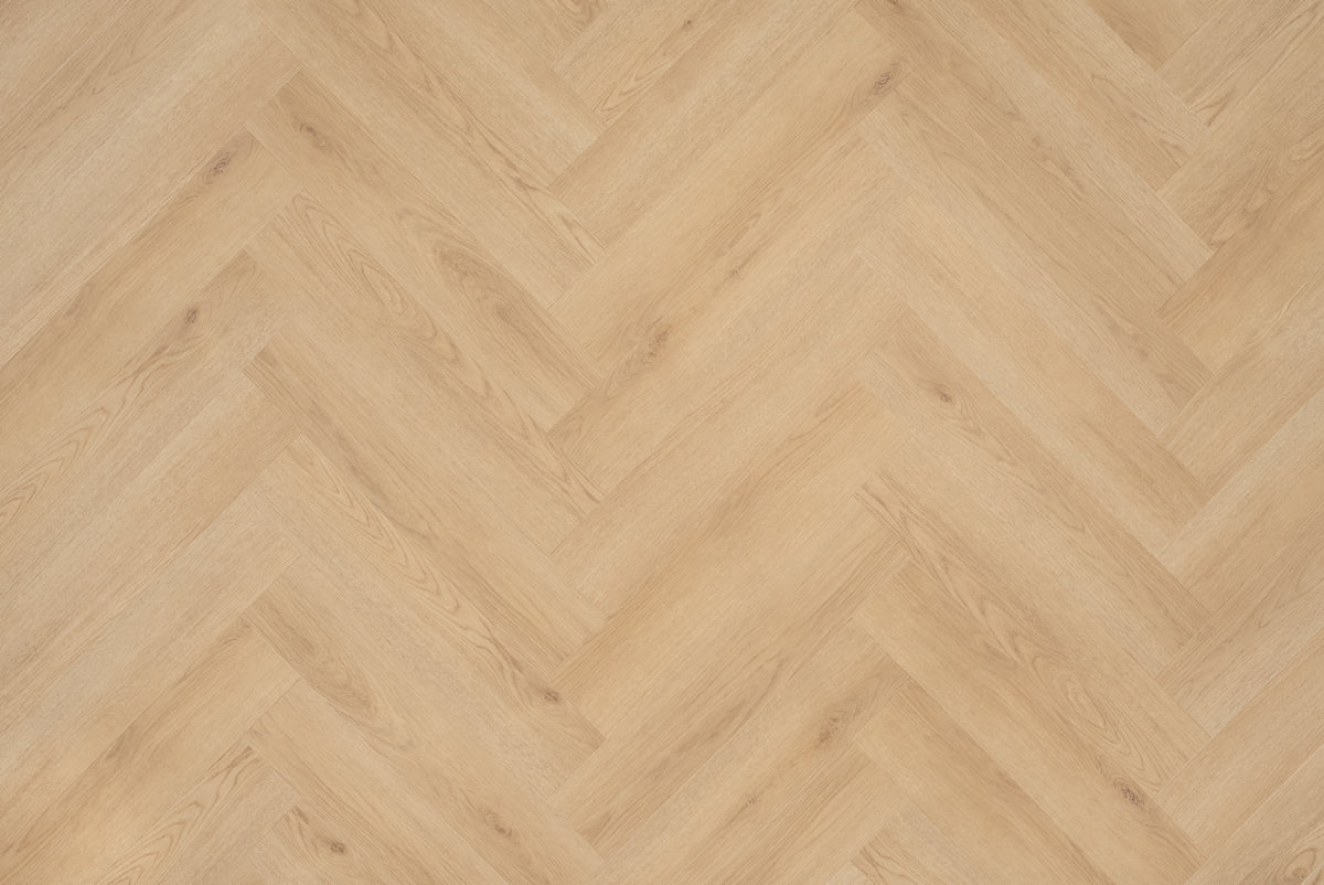 Plancher à chevrons PVC Chêne naturel FLR-3513 MEGAMAT - Bryde Brown Herringbone
