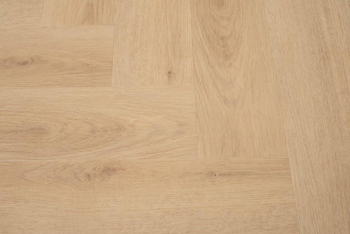 Plancher à chevrons PVC Chêne naturel FLR-3513 MEGAMAT - Bryde Brown Herringbone
