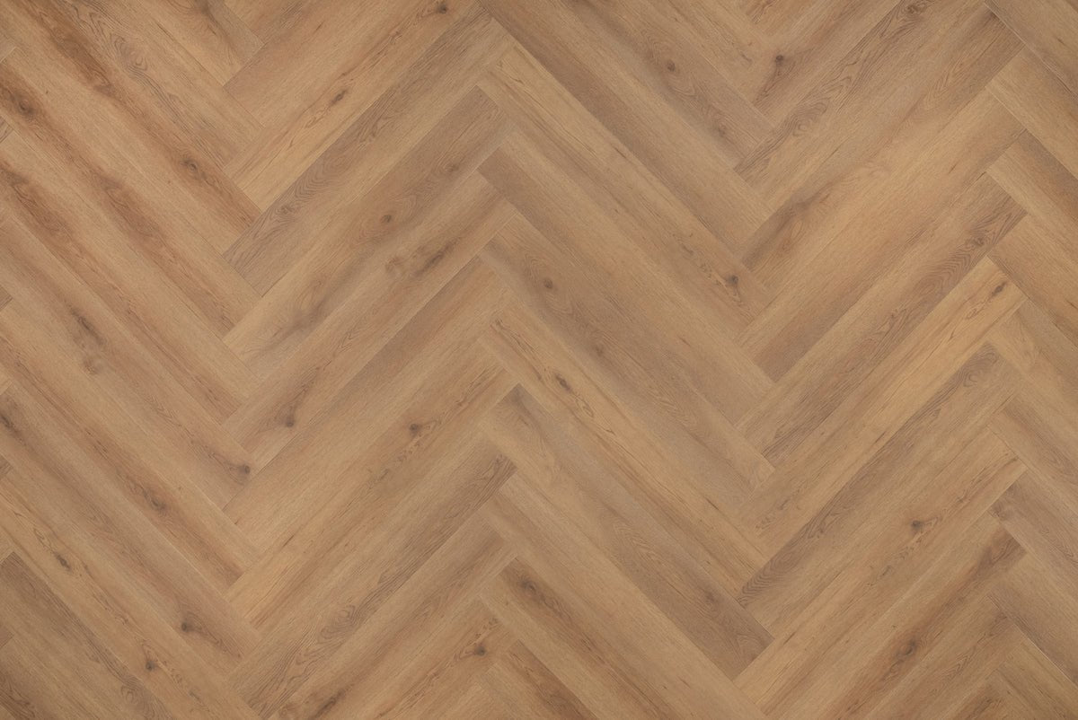Floer Herringbone Click PVC Narwhal Nut Brown FLR-3912 - MEGAMAT