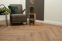 Floer Herringbone Click PVC Narwhal Nut Brown FLR-3912 - MEGAMAT