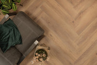 Floer Herringbone Click PVC Narwhal Nut Brown FLR-3912 - MEGAMAT