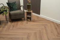 Floer Herringbone Click PVC Narwhal Nut Brown FLR-3912 - MEGAMAT