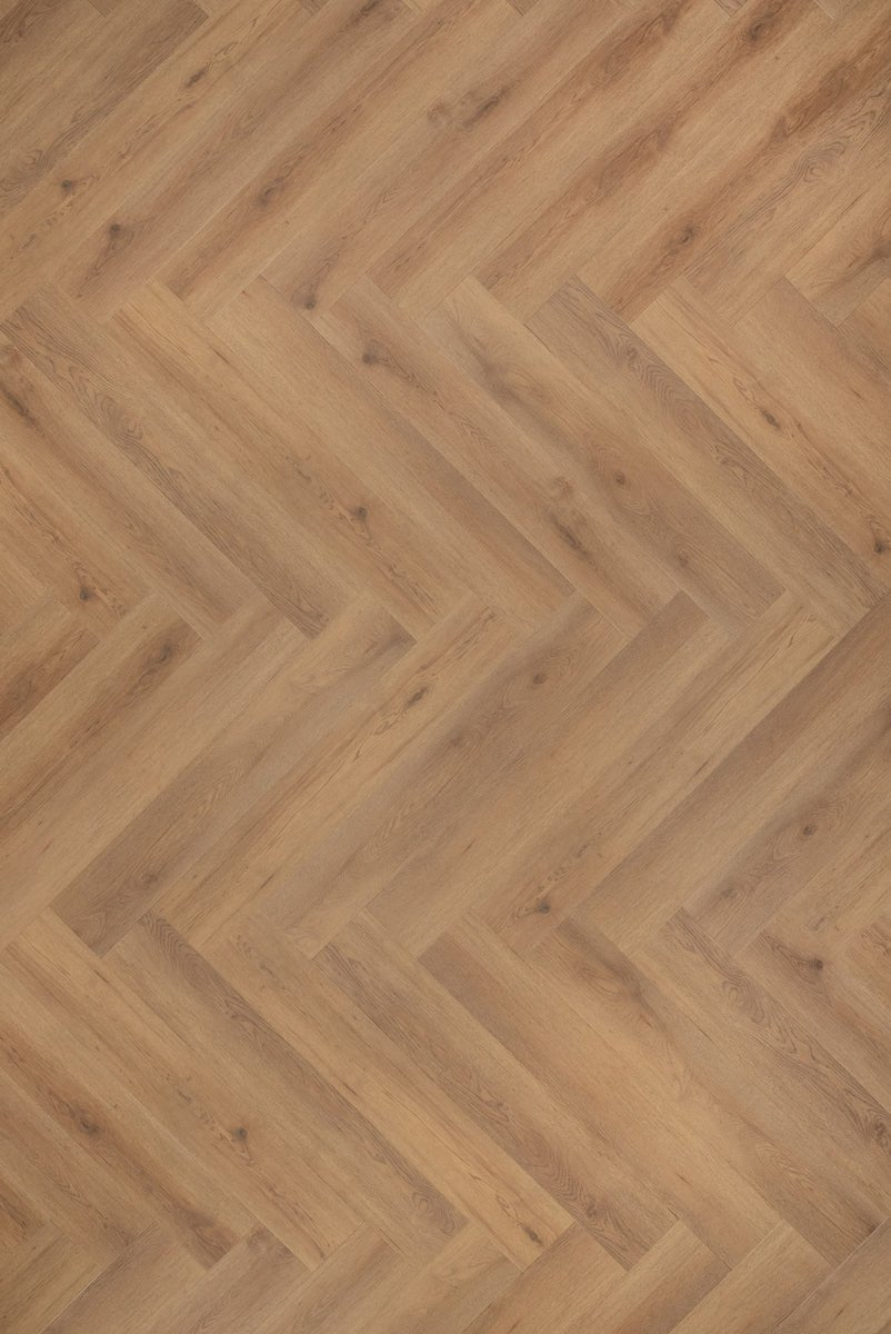 Floer Herringbone Click PVC Narwhal Nut Brown FLR-3912 - MEGAMAT