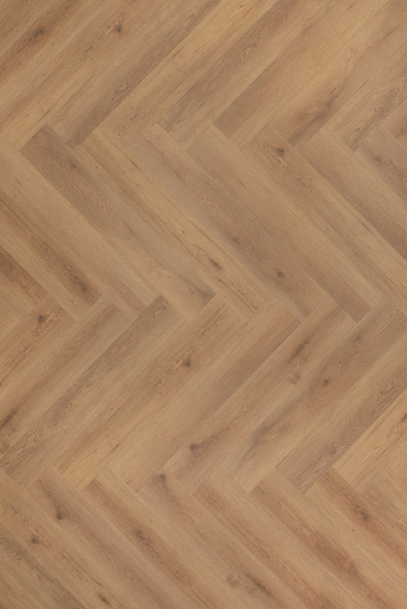 Floer Herringbone Click PVC Narwhal Nut Brown FLR-3912 - MEGAMAT