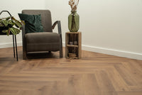 Floer Herringbone Click PVC Narwhal Nut Brown FLR-3912 - MEGAMAT