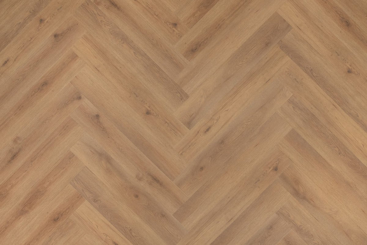 Floer Herringbone Click PVC Narwhal Nut Brown FLR-3912 - MEGAMAT