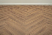 Floer Herringbone Click PVC Narwhal Nut Brown FLR-3912 - MEGAMAT