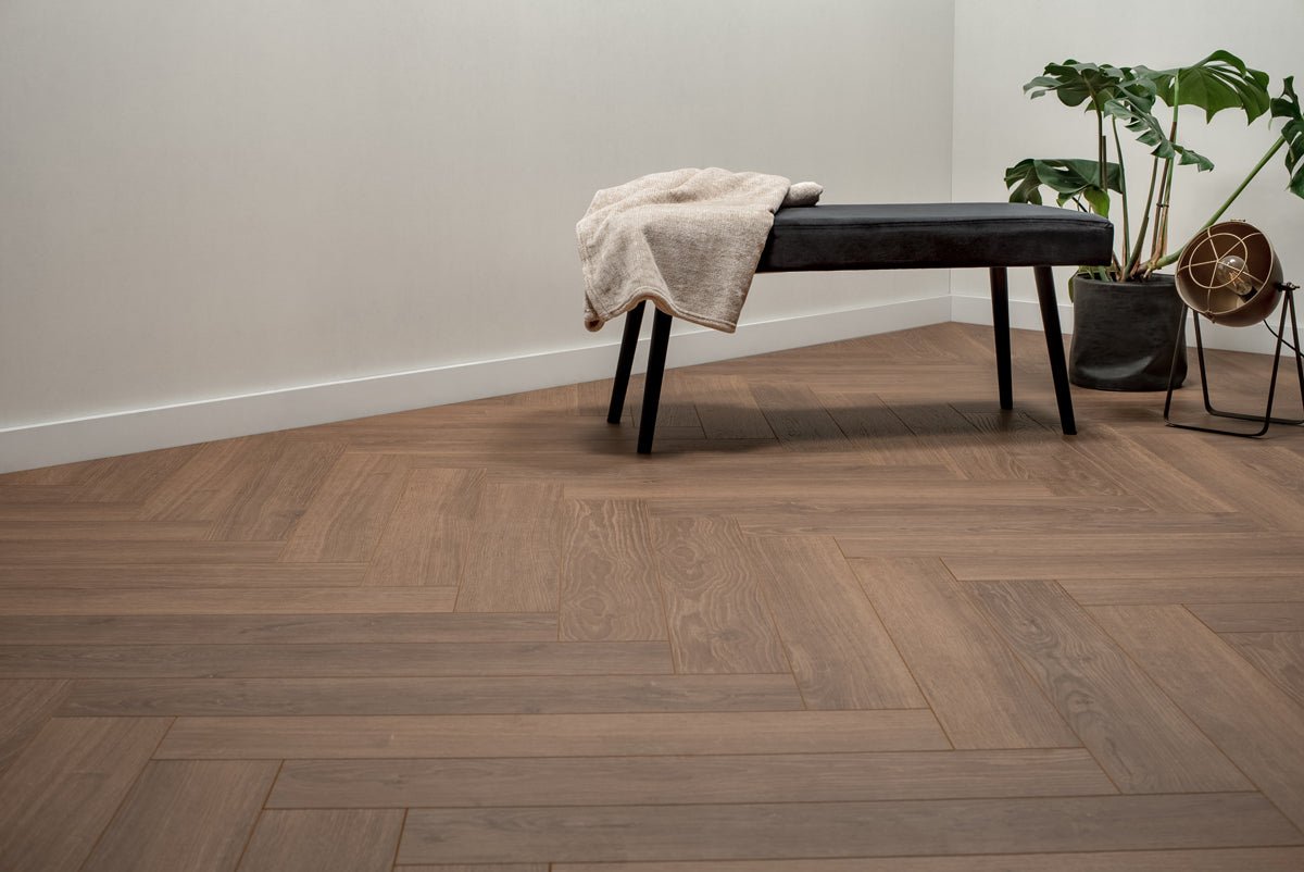 Floer Humpback Brown Hybrid Laminate Herringbone FLR-1613