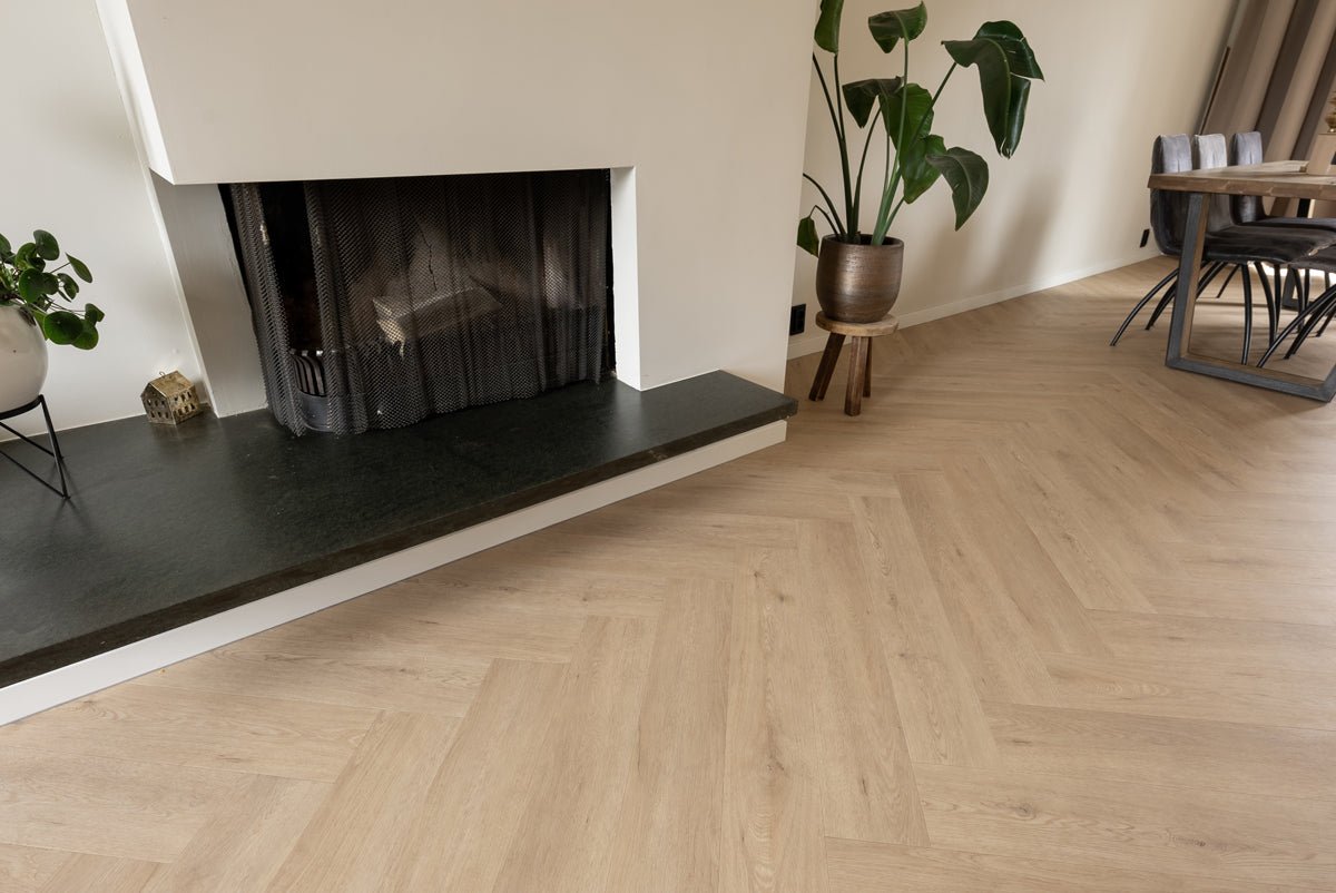 Floer Walvisgraat Plak PVC Gaia Grijsbeige FLR-3527