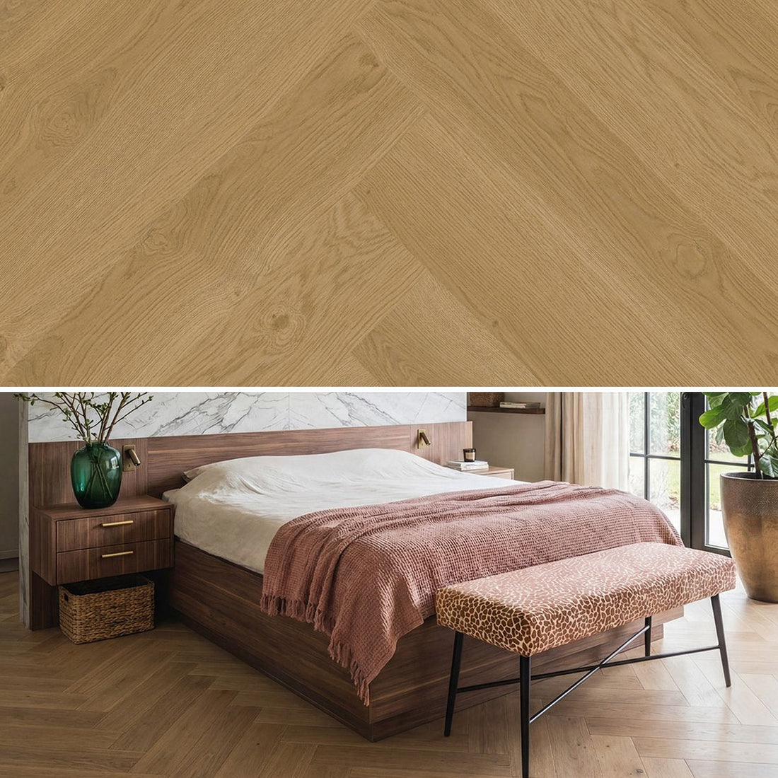 Hoomline Elegance 55 Visgraat Luipaard 51316 - Plak PVC - A10131 - Solza.nl
