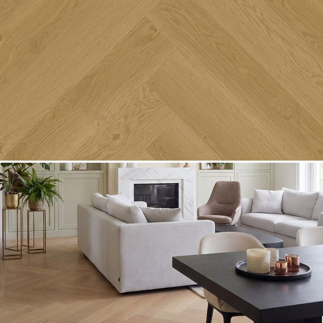 Hoomline Elegance 55 Visgraat Zebra 51315 - Plak PVC - A10132 - Solza.nl