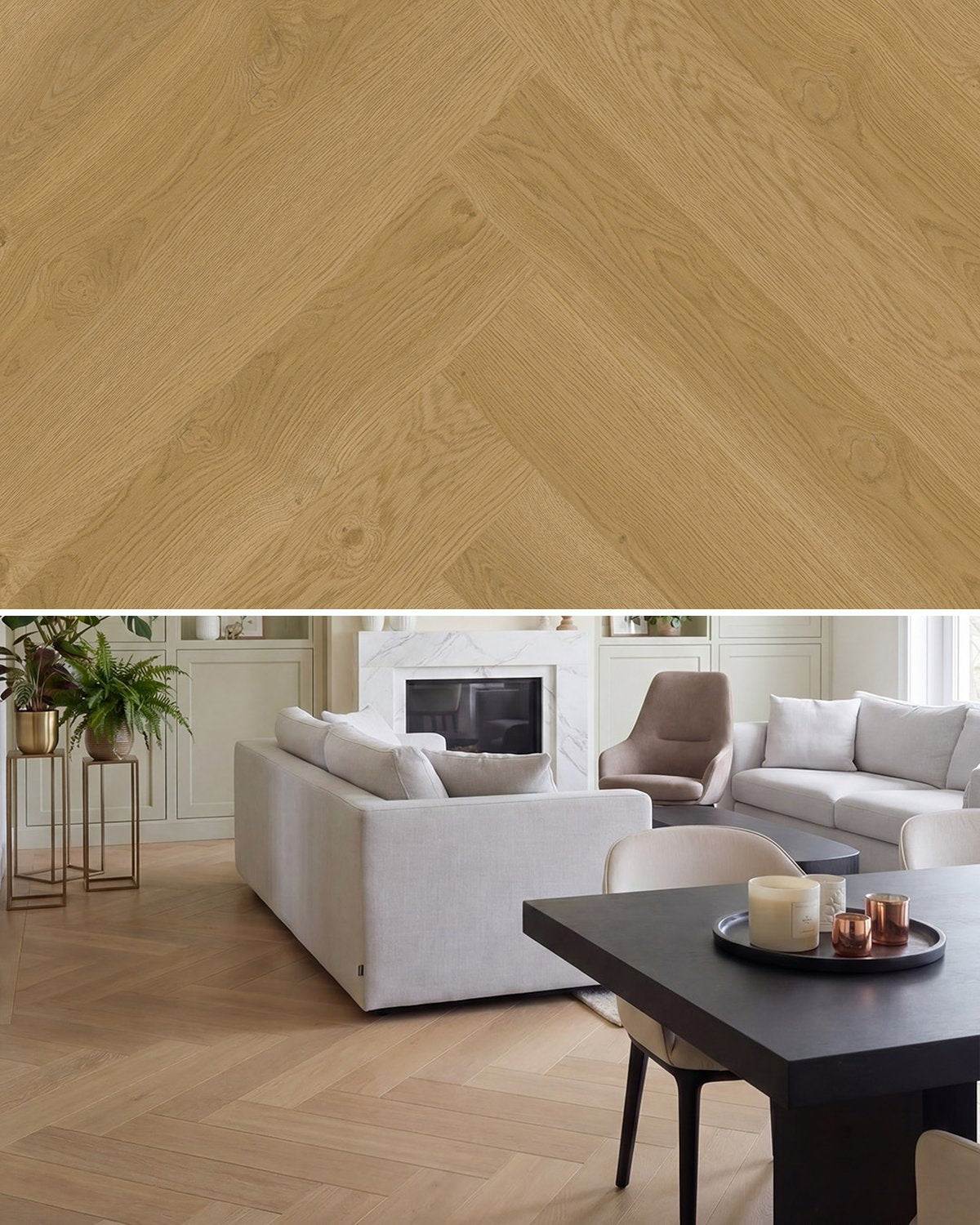 Hoomline Elegance 55 Visgraat Zebra 51315 - Plak PVC - A10132 - Solza.nl