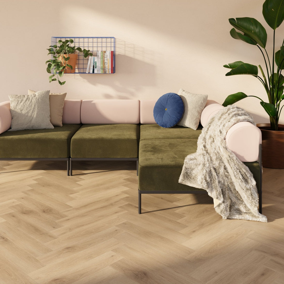 ParquetVinyl Mantaro Hay - Visgraat Plak PVC - 146 x 730 mm - MAN-HB-DB-5614 - Solza.nl