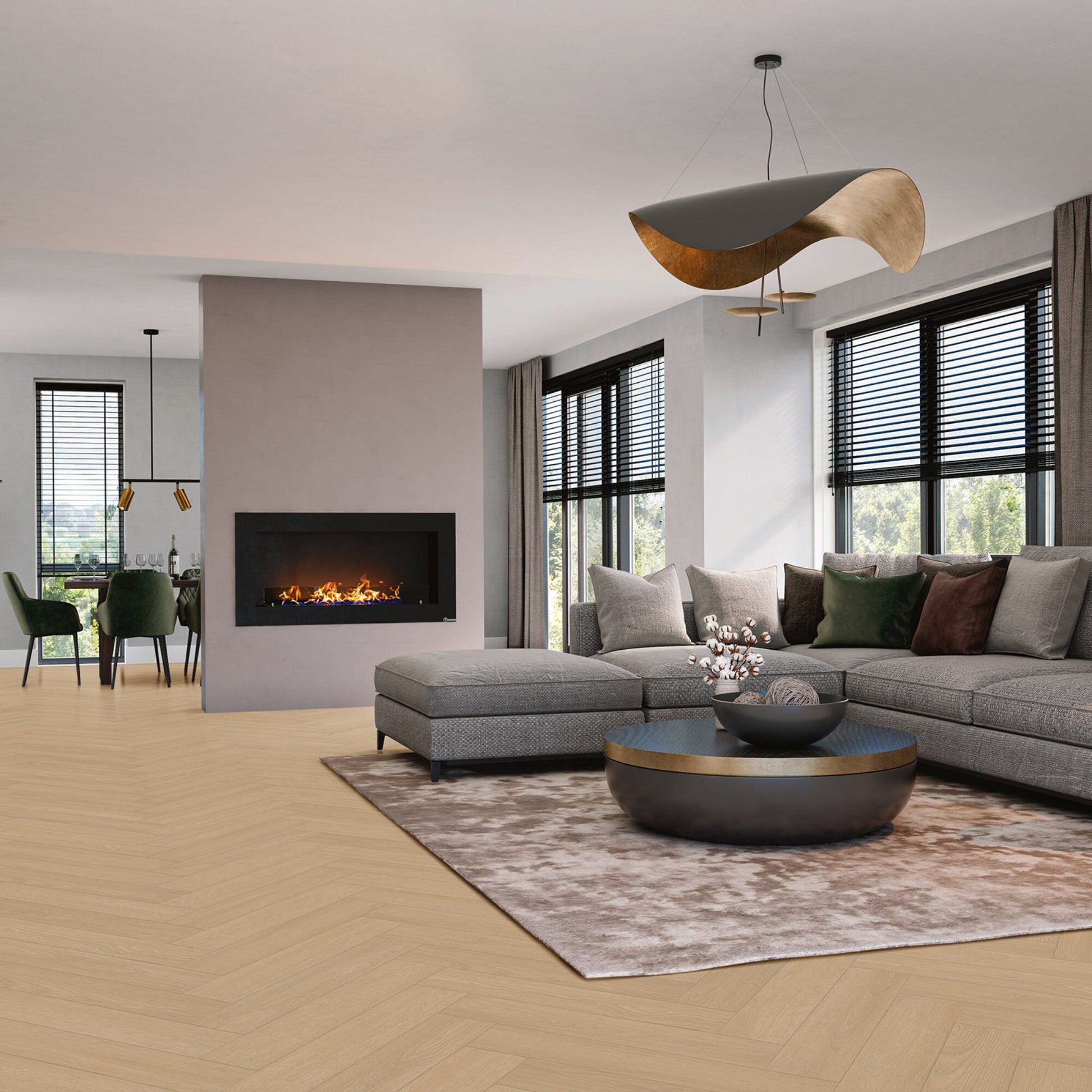 Vivafloors Bordeaux - Eiken 8530 - Visgraat Plak PVC