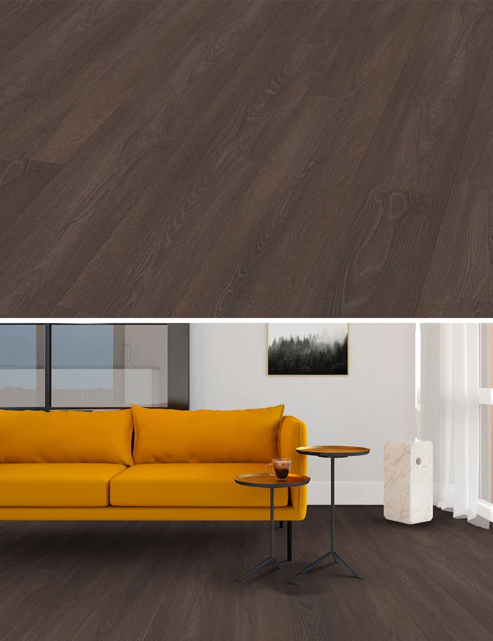 Vivafloors Bordeaux - Eiken 8560 - Rechte Stroken Plak PVC - Solza.nl
