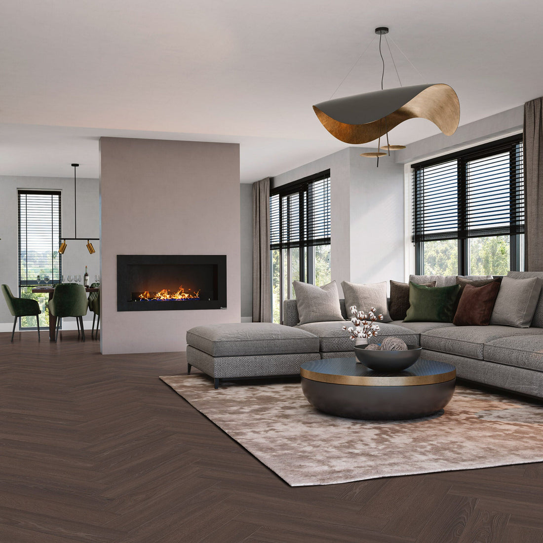 Vivafloors Bordeaux - Eiken 8560 - Visgraat Plak PVC