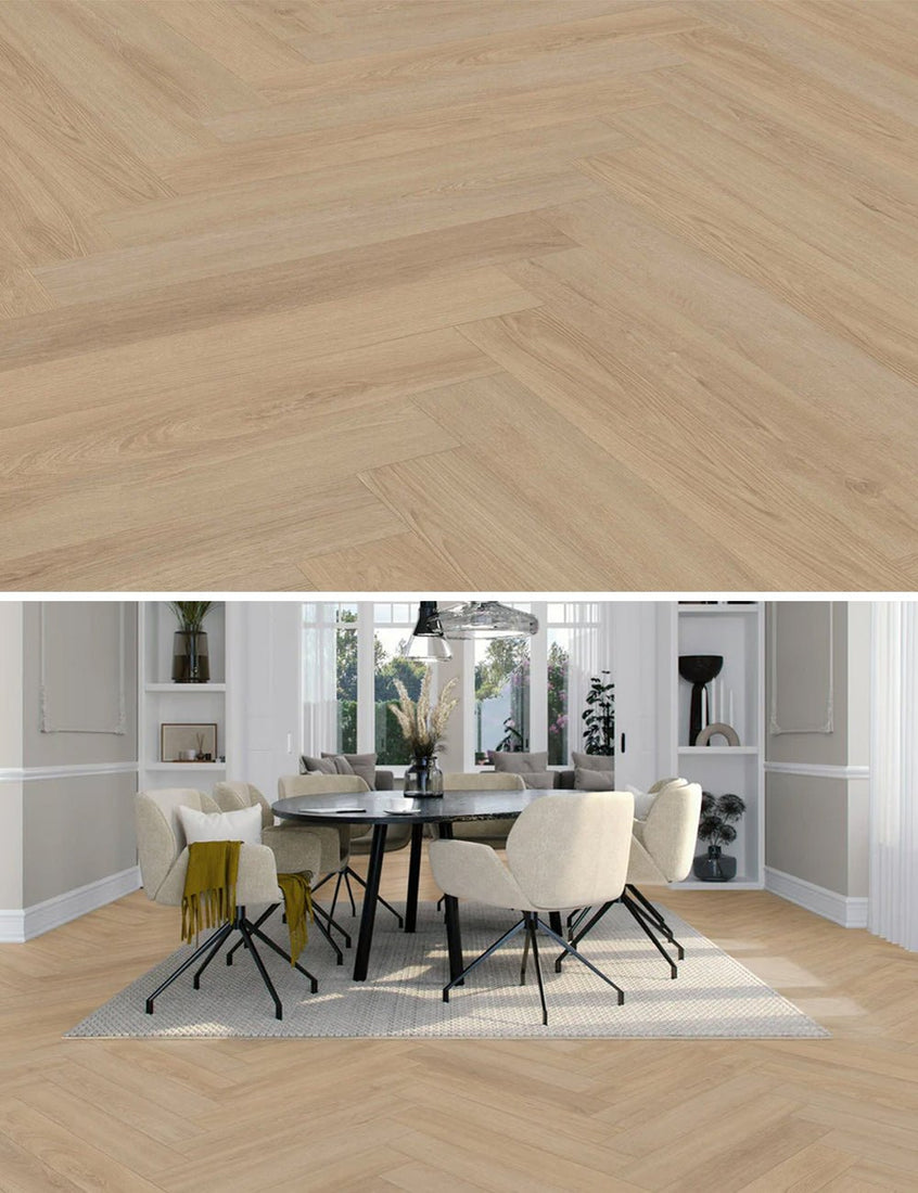 Vivafloors Mayfair - Eiken 9010 - Walvisgraat Plak PVC - Solza.nl
