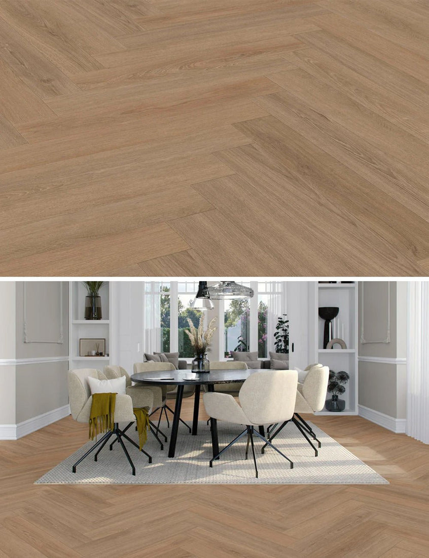 Vivafloors Mayfair - Eiken 9030 - Walvisgraat Plak PVC - Solza.nl