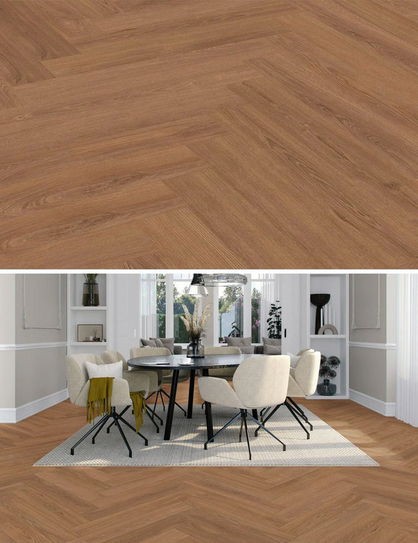 Vivafloors Mayfair - Eiken 9040 - Walvisgraat Plak PVC - Solza.nl