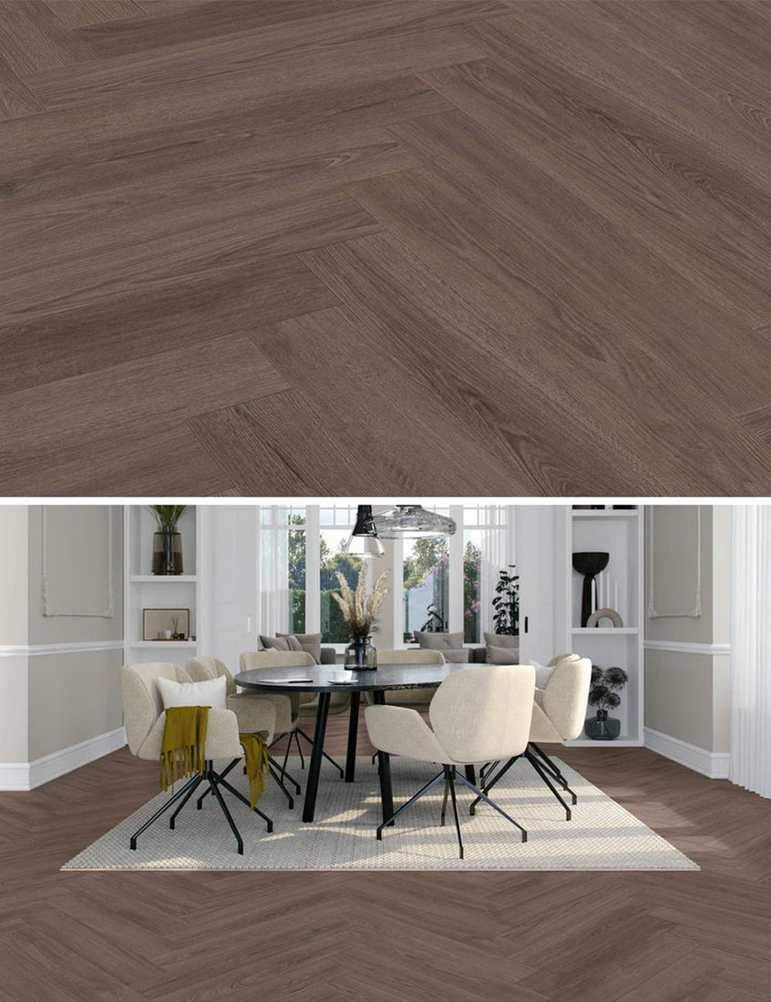 Vivafloors Mayfair - Eiken 9060 - Walvisgraat Plak PVC - Solza.nl