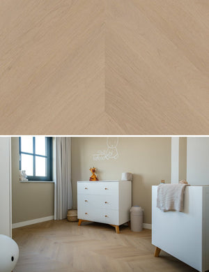 Herringbone stick-down PVC vloer