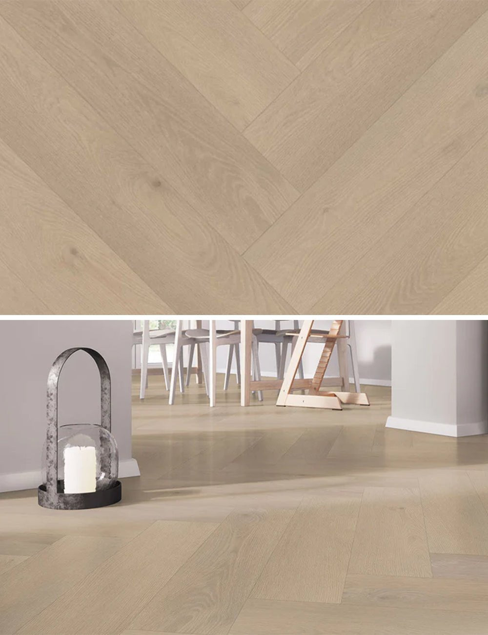 Belakos Palazzo Herringbone XL 74 Dryback PVC Bandes 76,5 x 15,3